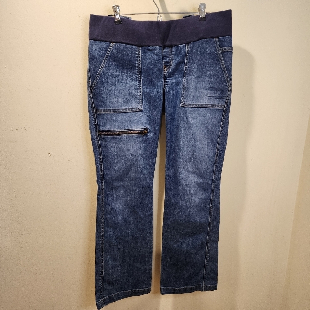 Old Navy Maternity Blue Denim Pants with Pockets Size M
